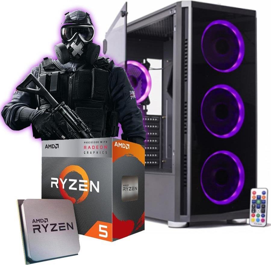 PC Ryzen 5 4600G, 8GB RAM, 240GB SSD, Win10