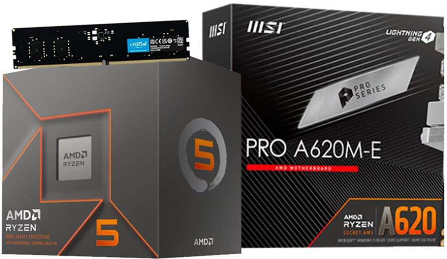 [Combo Actualización] Procesador AMD Ryzen 5 8500G + Ram 8GB + Mother A620M AM5