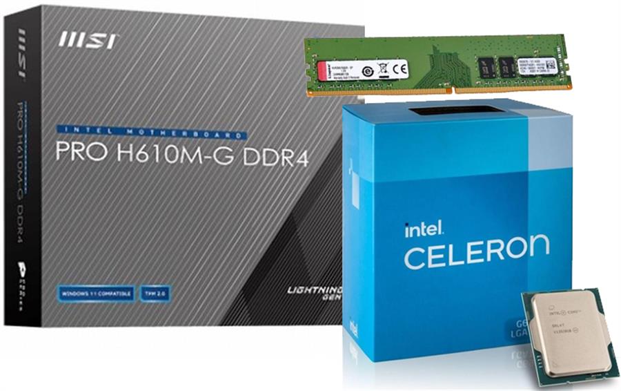 [Combo Actualización] Procesador Intel Celeron G6900 + Ram 8GB + Mother H610